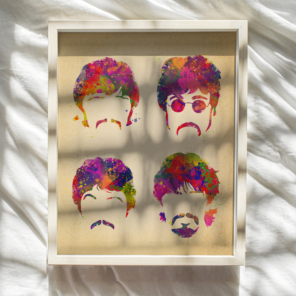 8x10 Beatles Poster, Wall Art - Wall Decor, Great Gift for Paul McCartney, John Lennon, Ringo Starr, George Harrison, 60s Music Fans