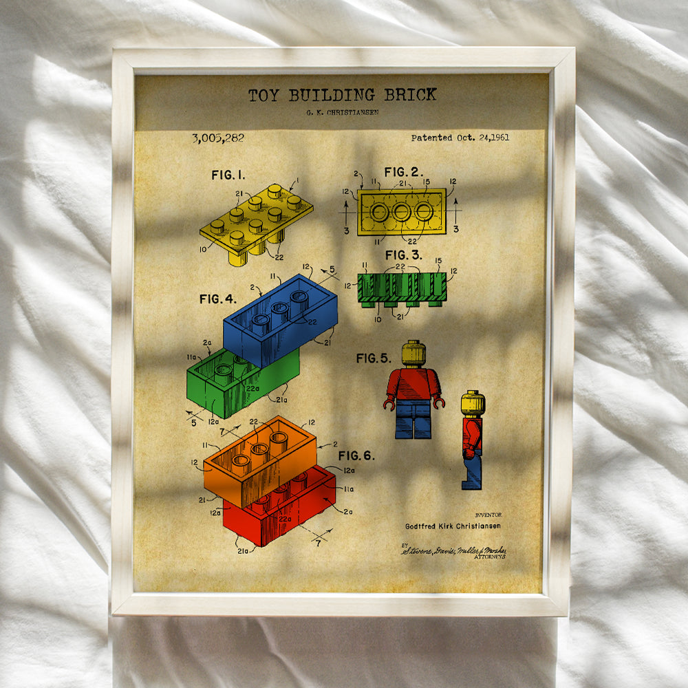 Toy Figure Patent Unframed Wall Art Print - Perfect Gift For Boys and Girls Rooms - Great For Home Decor - Ready to Frame (8X10) Vintage Photo