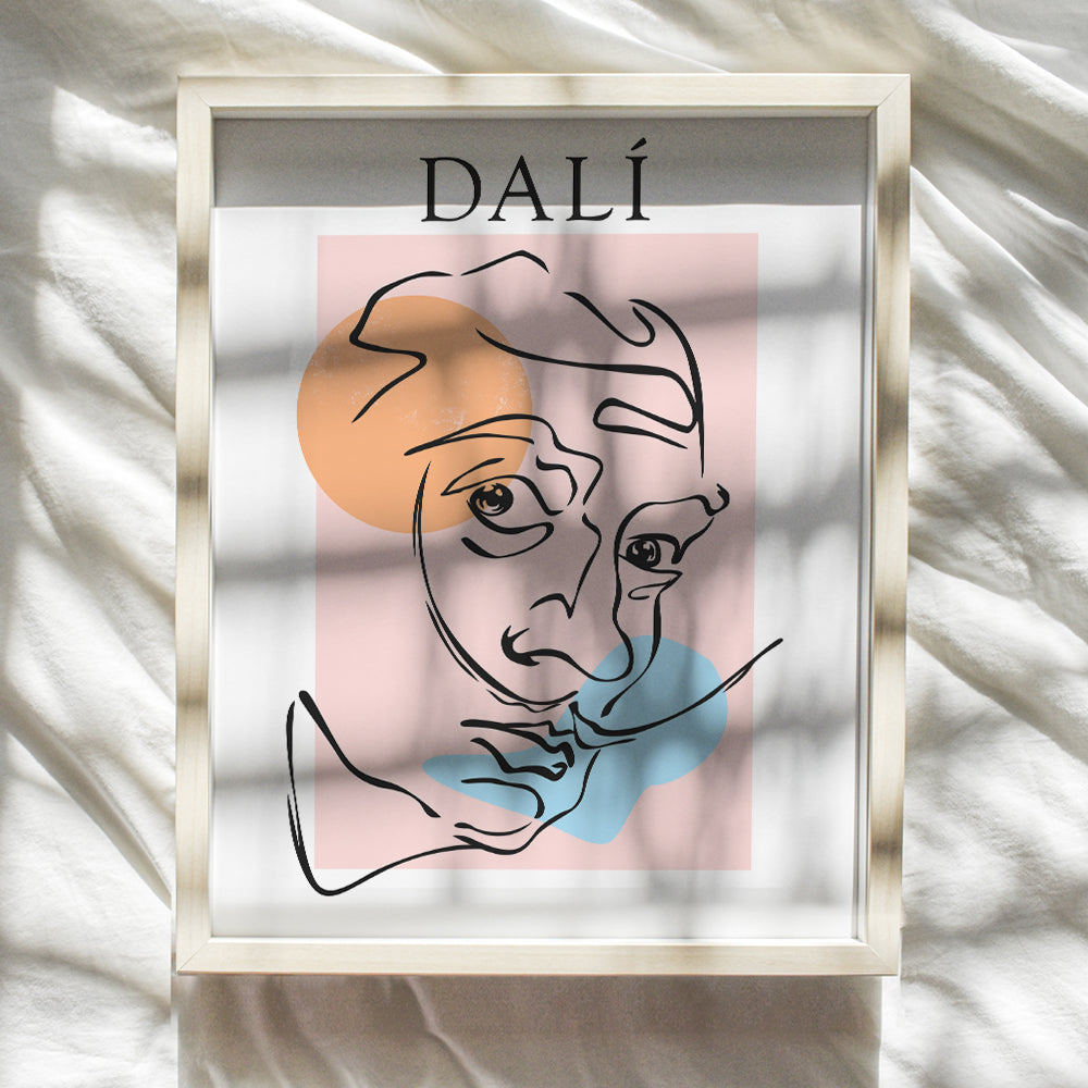 Salvador Dali Minimalist Wall Art & Decor - Salvador Dali Prints - Surrealism Wall Art - Aesthetic Room Decor - Gallery Wall Art - Museum Poster - Line Art Picture - The Impressionists