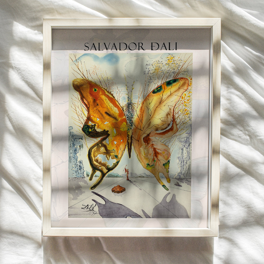 Salvador Dali Wall Art & Decor Print - Gallery Wall Art - Museum Poster - Modern Surrealism Wall Art - Contemporary Wall Art - Butterfly Picture - Living Room, Bedroom - Women, Men, Housewarming Gift