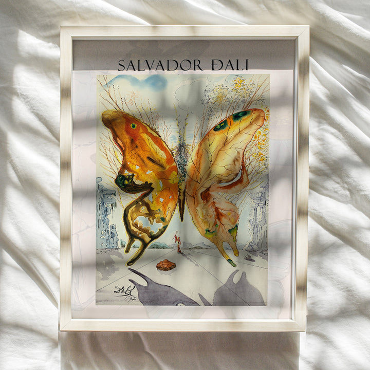 Salvador Dali Wall Art & Decor Print - Gallery Wall Art - Museum Poster - Modern Surrealism Wall Art - Contemporary Wall Art - Butterfly Picture - Living Room, Bedroom - Women, Men, Housewarming Gift