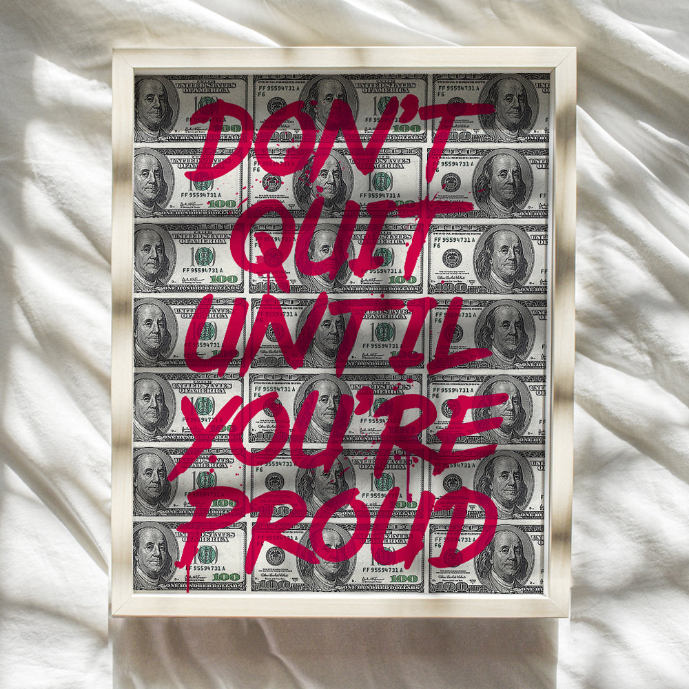 Motivational Wall Art Posters, 8x10 - Entrepreneur Wall Art - Inspirational Quotes - Home Office Wall Decor - Office Wall Art - Positive Quotes - Encouraging Sayings for Wall Decor - Don't Quit