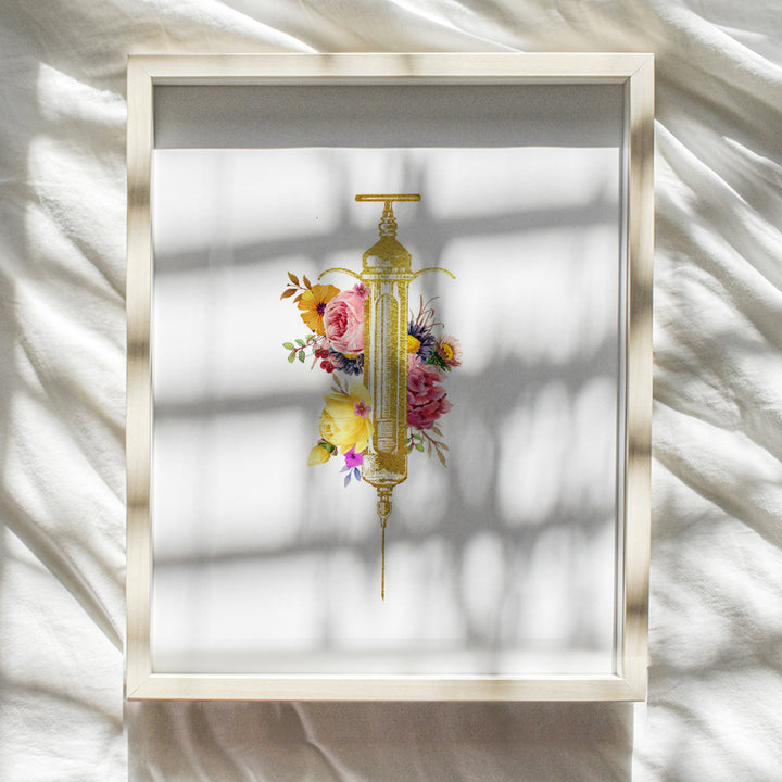 Vintage Medical Home Decor, Wall Art Decoration - Unique Gift for Registered Nurse Practitioner, Physician Assistant, Doctor, RN, MD, Med Student - Medical Office Decor, Living Room - 8x10 UNFRAMED