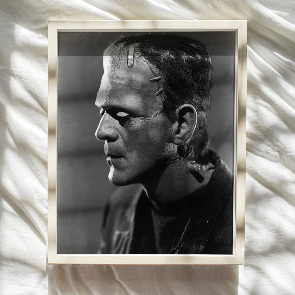 Frankenstein Poster - 8x10 Home Theater Decor - Gothic Home Decor for Men - Horror Movie Poster - Scary Movie - Man Cave Decor - Funny Teen Room Decor - Goth Room Decor - Monster Movie Wall Art