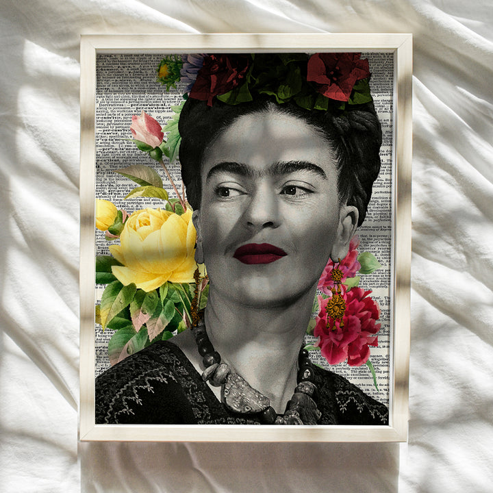 Wall Art Print - Boho Shabby Chic Wall Decor - Modern Home Decor for Bedroom, Bathroom, Living Room, Office - Frida Gifts for Women - 8x10 Poster Photo Unframed