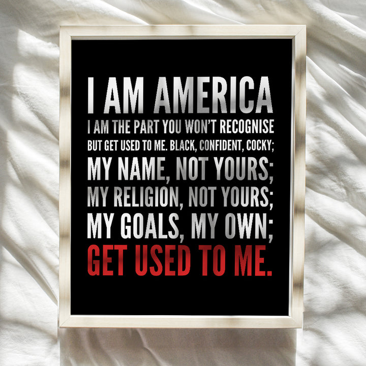 Quote Wall Art, Home Decor - African American Poster, Print - Gift for Civil Rights, Black Power, Black Lives Matter Fans - Unique Room Decorations for Office, Bedroom, Living Room, 8x10 Unframed