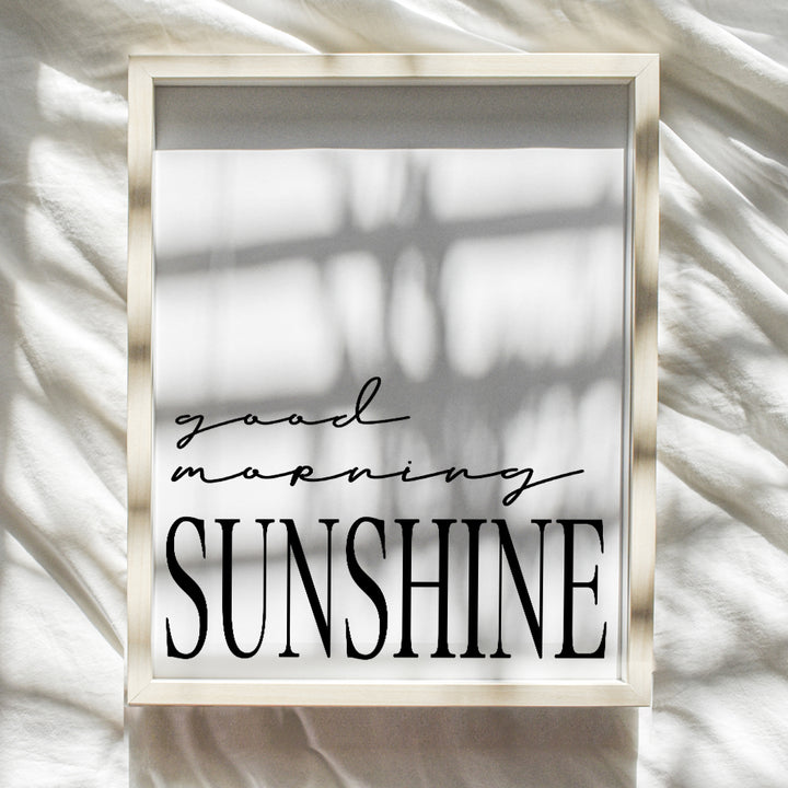 Funny Unframed Wall Art Print Typography - Perfect Home Decor for Bath, Bathroom, Bedroom, Kitchen - Makes a Great Affordable Gift - Inspirational Motivational Good Morning Sunshine 8x10 Photo