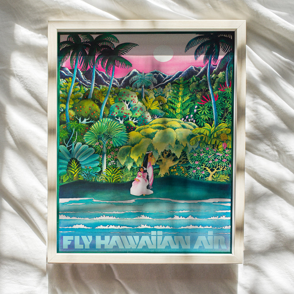 Vintage Hawaii Travel Wall Art Print - Tropical Home Decor for Lake or Beach House, Living Room, Bedroom, Kitchen, Bathroom - Makes a Great Gift - 8x10 Photo - Unframed