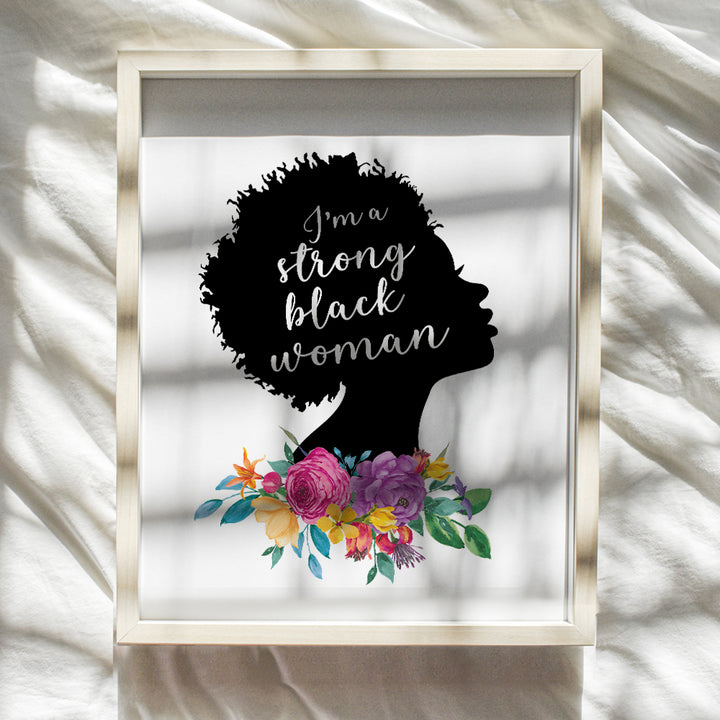 African American Wall Art - Inspirational Gift for Women, Her, Girls - Home Decor, Decoration for Living Room, Bedroom, Bathroom, Dorm - Gift for Black History Month - Cool 8x10 UNFRAMED Poster