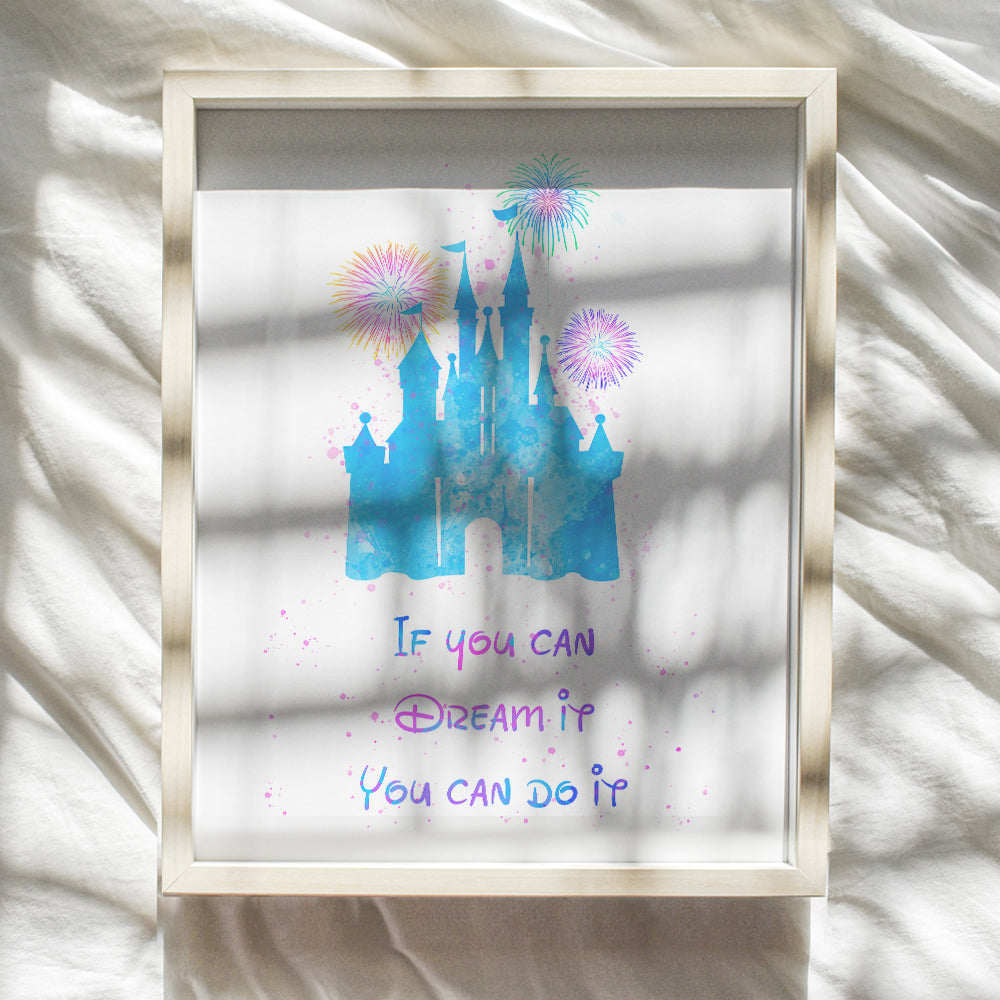 World Castle Inspirational Quote Wall Decor Set -Motivational Room Decoration Wall Art - Poster Print for Boy, Girl Kids Bedroom - Gift for Women and Fans - 8x10 Unframed print