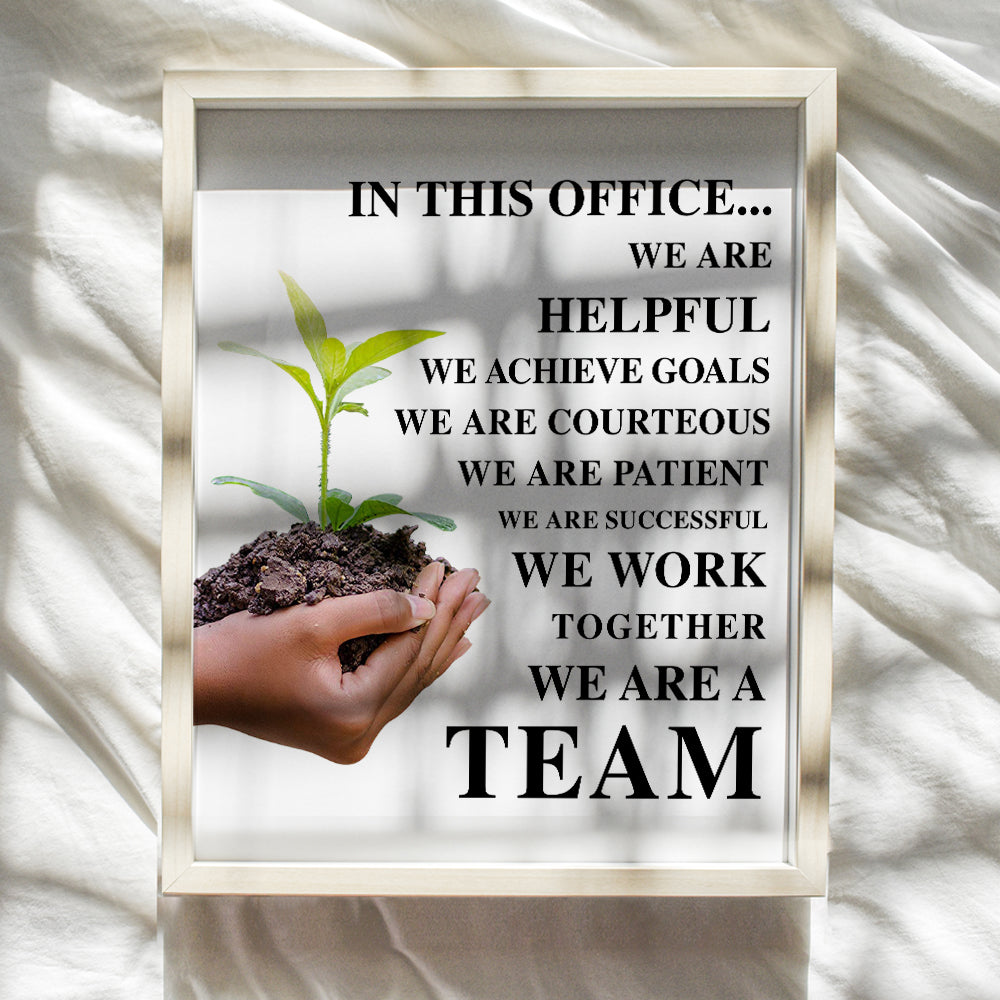 Office Wall Decor - Motivational Wall Art Quote - 8x10 Inspirational Wall Art Poster - Unique Gift for Boss, Managers, Team Leaders, Men Women - Unique 8x10 Room Decoration - UNFRAMED Picture Print