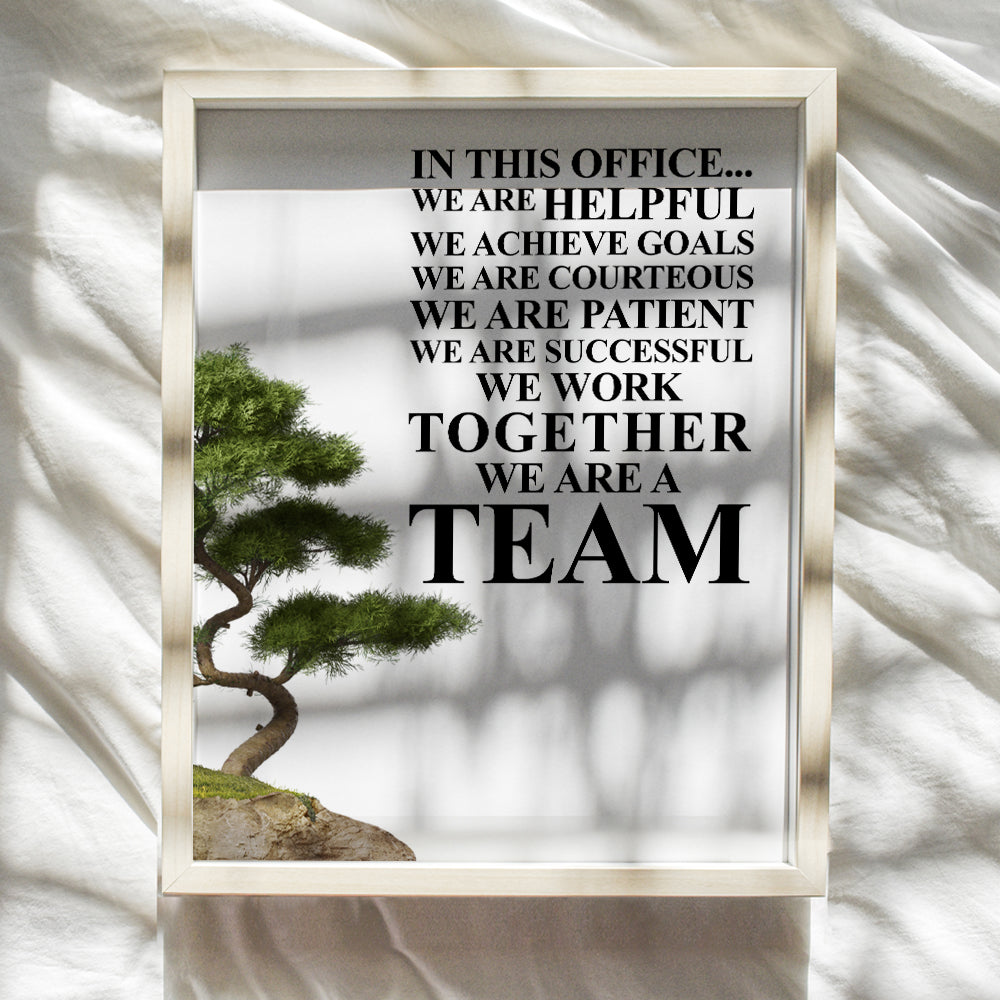 Motivational Home Office Wall Art & Decor - LARGE 11x14 - Motivational Posters - Inspirational Quotes - Success Wall Art - Team Teamwork Sayings Prints - Unique Gift for Boss, Manager