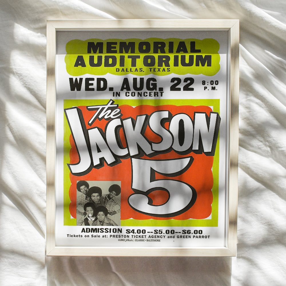 Michael Jackson Poster - Motown Black Music - Vintage Jackson 5 Concert Poster - African American Wall Art - Famous Black History - Black Culture - Black Art - Afro Wall Art - Music History Gifts