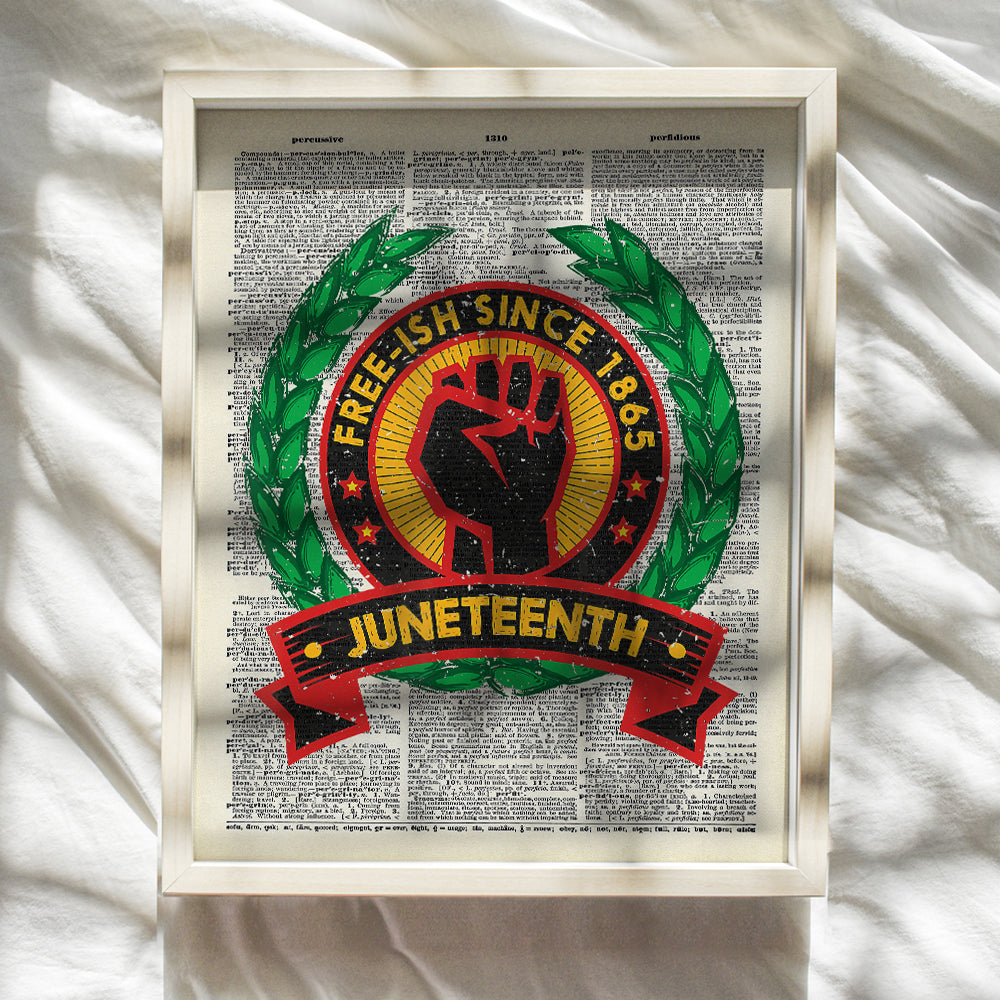 Black Power Art - Juneteenth Flag Wall Decor - African American Wall Art for Men - Black Culture - Black History Month, Martin Luther King, Malcolm X Fans - Black Pride - Afro American Poster