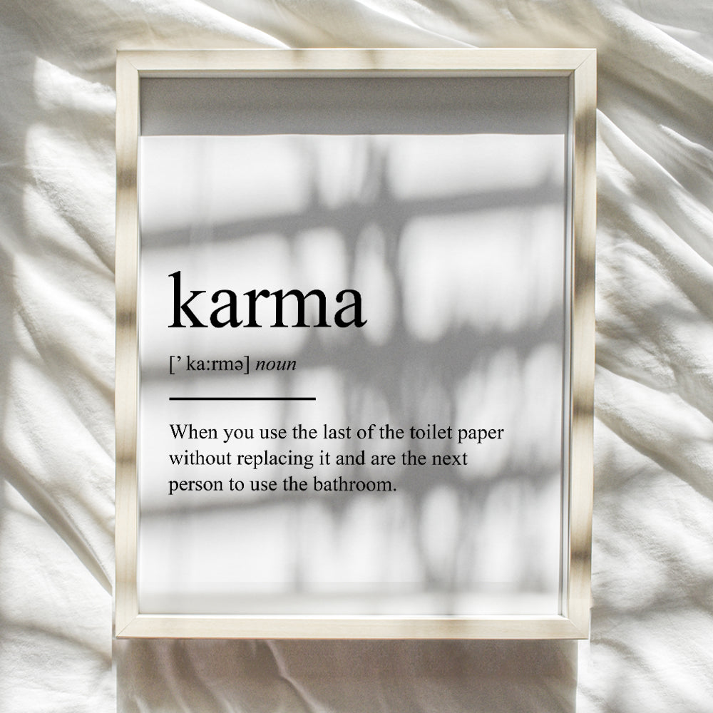 Zen Wall Art Print for Bathroom - Funny Typography Home Decor for Bath and a Great Gift for Yoga and Meditation and Buddha Fans - 8x10 Photo - Unframed