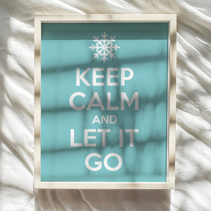 Keep Calm Wall Decor - Inspirational Quote Wall Decor, Decoration for Girl Bedroom, Office, Living Room - Gift for World Fans, Women- Motivational Wall Art 8x10 print