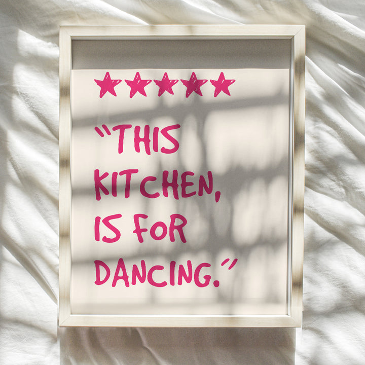 Preppy Kitchen Signs Wall Decor - Pink Dining room Decor - Cute Fun Wall Decor for Women - Restaurant, Cafe Wall Art funny Sayings - Chic Home Decor Aesthetic - Funky Wall Art - Kitchen Decorations