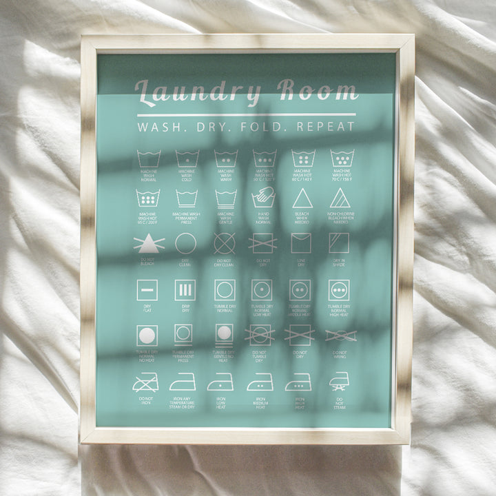 Laundry Room Typography Art Print - Funny Wall Art Poster - Chic Modern Home Decor - Makes a Great Affordable Housewarming Gift - 8x10 Photo- Unframed