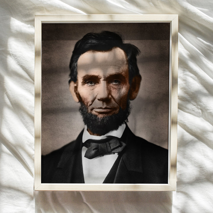 Abe Lincoln Poster - Abraham Lincoln Patriotic Wall Decor for Office, Living Room, Den - Abraham Lincoln Gifts for Republicans, Conservatives, Patriots, Civil War Fans - USA Wall Art Home Decor