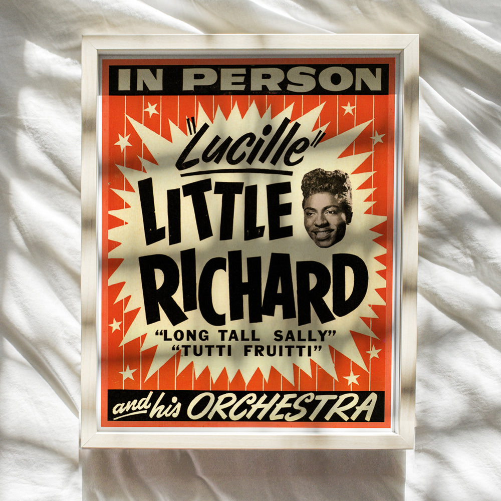 Little Richard Poster - 8x10 Black History Wall Art - Vintage Motown Concert Posters - R and B Music - African American Wall Art - Soul Train - R&B Music Decor - African American Gifts