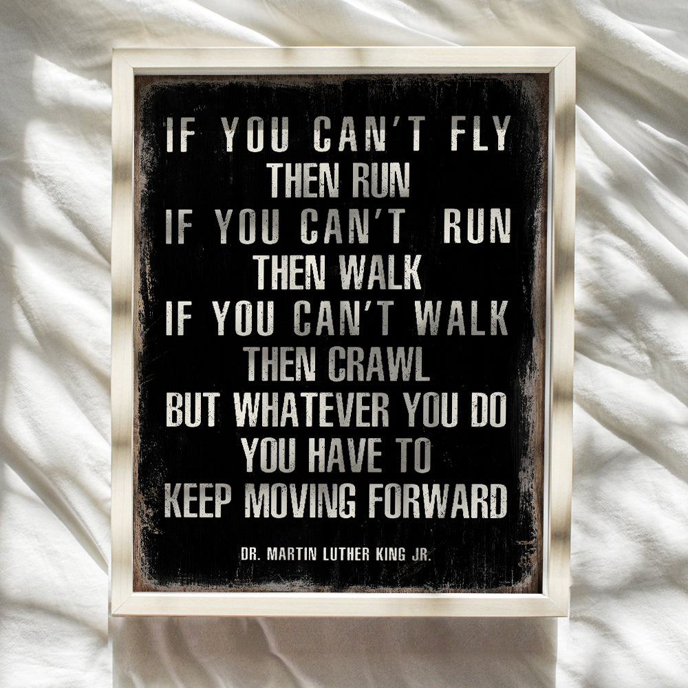 Motivational Wall Art - Martin Luther King Jr - Inspirational Quotes Poster, 8x10 - MLK Wall Art - Office Wall Decor - Entrepreneur Wall Art - Inspirational Gifts for Men - Black Wall Art - Uplifting