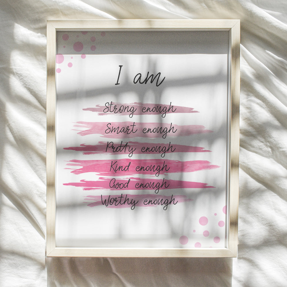 Positive Quotes Wall Decor - Positive Affirmations for Women - Motivational Wall Art - Encouraging Wall Decor - Encouragement Gifts for Women - Inspirational Wall Decor Posters - 8x10 UNFRAMED