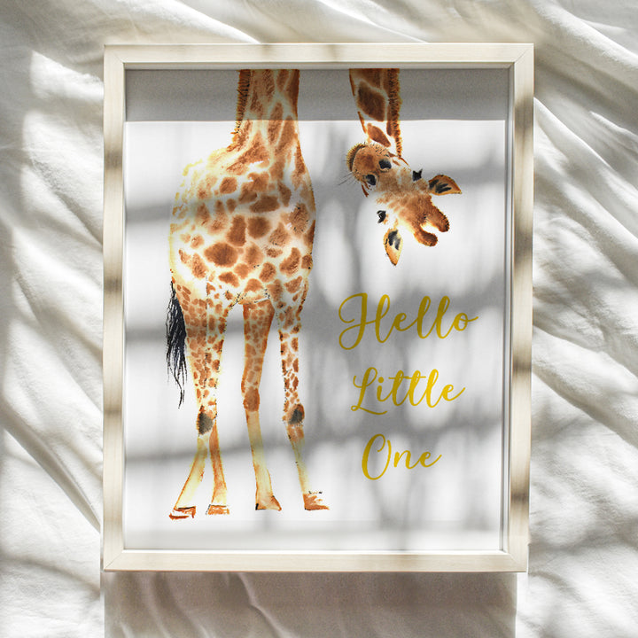 Giraffe Nursery Decor Wall Art Print - Kids Room Typography Art Print Poster - Unique Home Decoration for Toddlers Bedroom - Inexpensive Gift for Baby Shower - 8x10 Photo Unframed