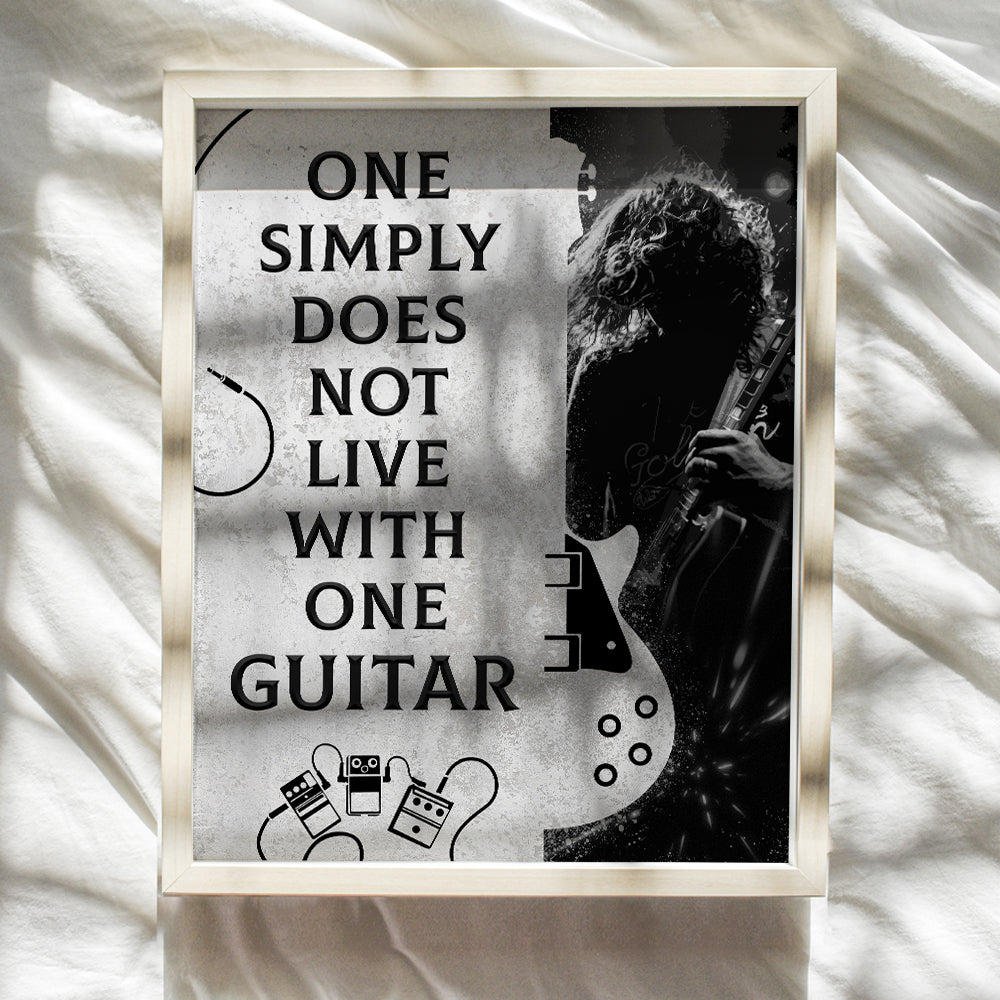 Guitar Wall Art Decor - Unique Gift for Men, Teens, Musicians, Electric, Acoustic or Bass Players, Music Fans, Guitarists - Home Decor for Living Room, Bedroom, Studio - 8x10 UNFRAMED Poster Print