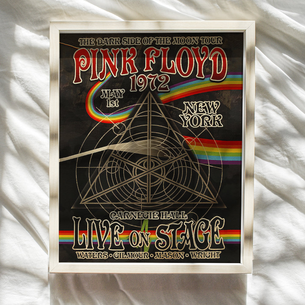 Music Posters - 8x10 Concert Poster - Vintage Retro New York Wall Art - Teens Bedroom, Dorm Room Decor - Gift for Men, Women, 80s Music Fan - Carnegie Hall, Comfortably Numb, Dark Side of the Moon