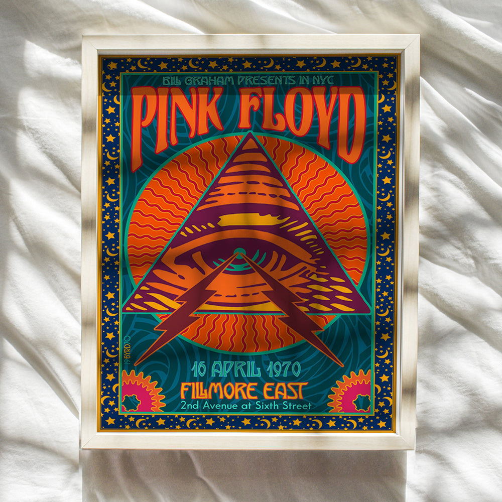 Concert Posters - 8x10 Retro Vintage Music Poster - Pshycadellic Room - Wall Art for Teen Room Decor, Bedroom, Dorm - Music Gifts - Comfortably Numb, Dark Side of the Moon - Trippy Wall Decor