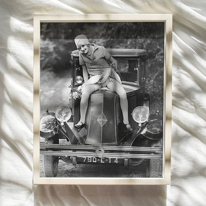 Man Cave Decor - Wall Decor for Men - Funny Gift for Men, Antique Car, Automobile Fans - Flapper Wall Art Photograph - Garage, Bar, Den Decorations - 8x10 Vintage Photo Picture Poster 8x10 Print