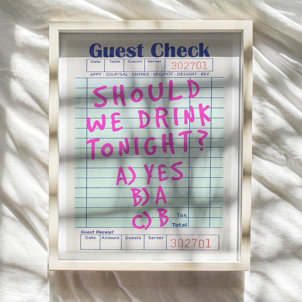 Funny Quotes Wall Decor for Women - Cute Pink Preppy Bar Decor, Funky Trendy Wall Decor- Wine Wall Art, Beer Wall Decor - Happy Hour Cheers Cocktail Party Decorations - Drink Up Guest Check Room Decor