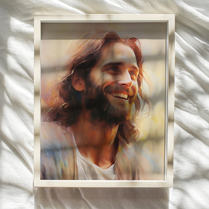 Jesus Christ - Jesus Loves Me, Jesus Wall Decor - Christian Wall Art - Religious Wall Decor - Christianity Gift - Jesus Poster Picture - God Wall Decor - Living Room Catholic Decor, spiritual Wall Art