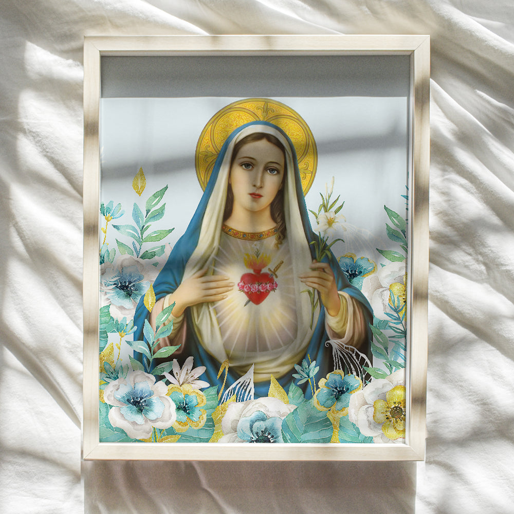 Virgin Mary Picture - Catholic Wall Decor - Mary Mother of God - Holy Mother - Christian Gifts - Religious Wall Art - Mary Mother of Jesus - Our Lady of Guadalupe - Blessed Mother - God Wall Decor