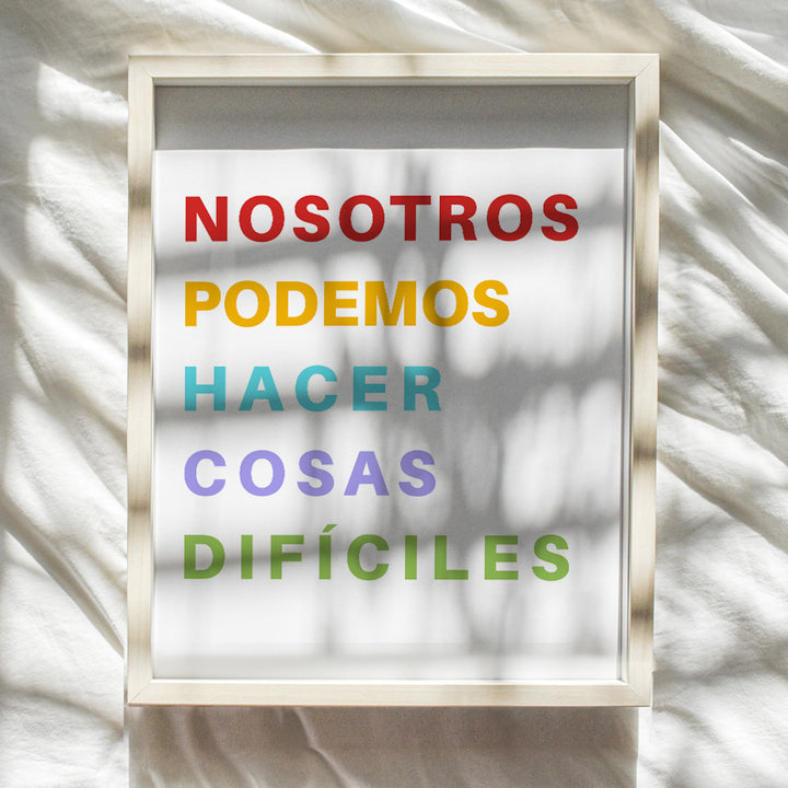 Classroom Family Wall Art & Decor - Bedroom Decor Decoraciones Para Ninos - Teacher Supplies - Inspirational Motivational poster for Spanish Latino Kids En Espanol - School Room Decor 8X10 UNFRAMED