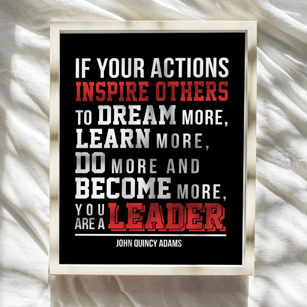 Leadership Office Wall Art Decor- Unique Motivational Gift for Boss, Manager, Team Leader, Coach, Teacher - UNFRAMED Photo 8X10 - Inspirational Quote Poster Print