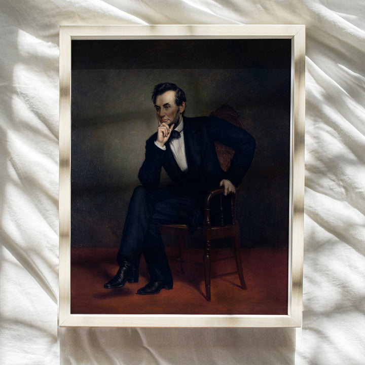 Abraham Lincoln Poster - 8x10 Abe Lincoln Wall Art Decor - Abraham Lincoln Gifts - Patriotic Wall Decor for Home or Office - Unique Gift for Republicans, Conservatives, Democrats, Liberals