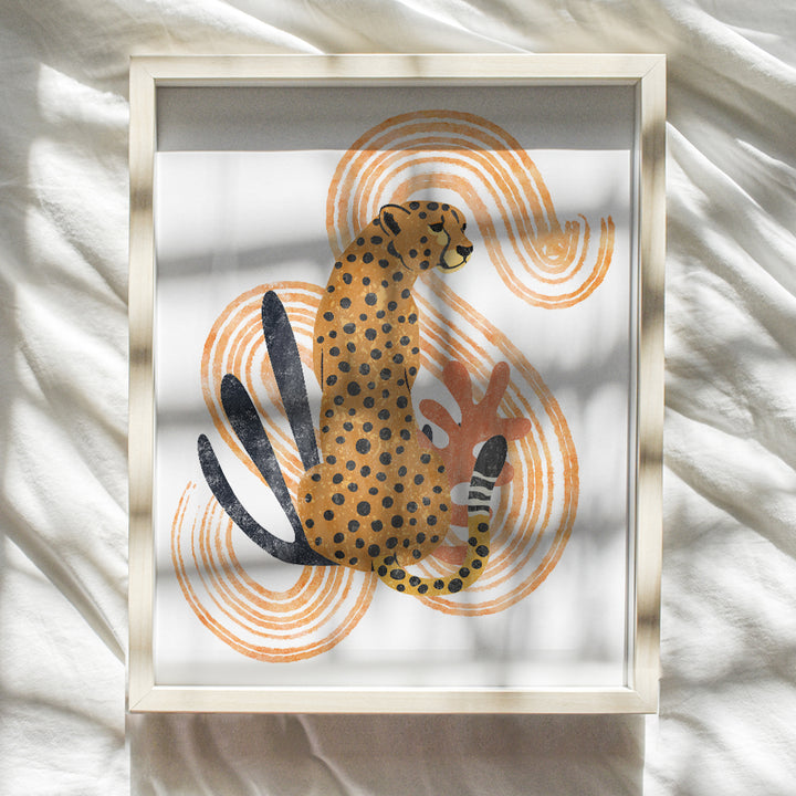 Cheetah Print Wall Art & Decor - Abstract Wall Art - Minimalist Wall Art - Aesthetic Room Decor - Mid Century Modern Decor - Boho Wall Decor - Bohemian Wall Decor - Gallery Wall Art - Leopard Print