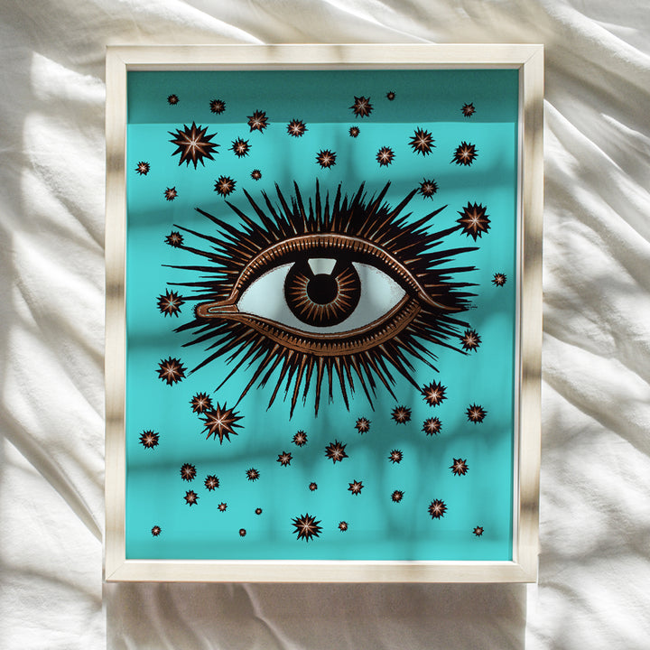 Evil Eye - All Seeing Eye Decor - Masonic Gifts for Men - Gothic Decor - Goth Wall Art - Pagan Decor - Wicca, Wiccan, Black Magic Decor - Psychic, Fortune Teller Accessories - Paganism - Occult Decor