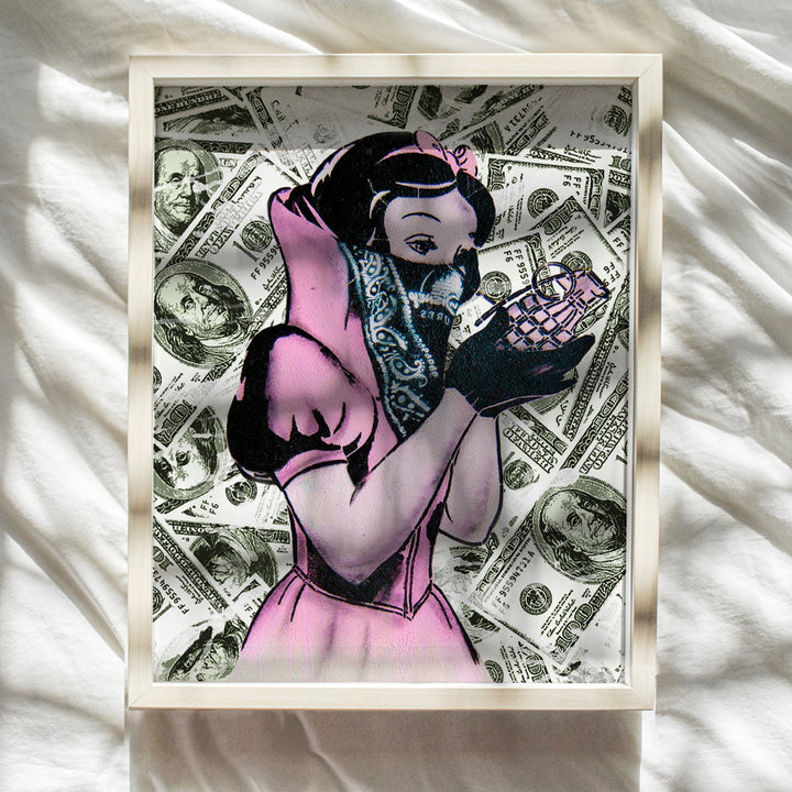 Banksy Wall Art Poster - Graffiti Wall Art - Urban Wall Art - Graffiti Wall Decor, Room decoration - Gifts - Street Art - Men, Women, Teens - Gangsta Snow White - Bedroom, Dorm, Living Room