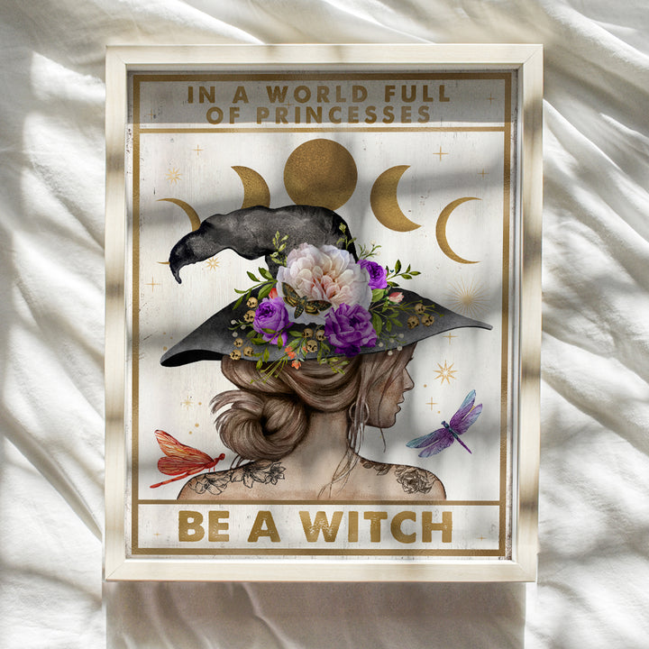 Boho-chic Wall Art - Witch decoration - Boho Wall Decor - Shabby chic Hippie Room Decor - Gothic Decor - Witchy Room Decor - Wicca Decor - Pagan Decor- Witchcraft Wiccan Decor - Goth Wall Decor Poster