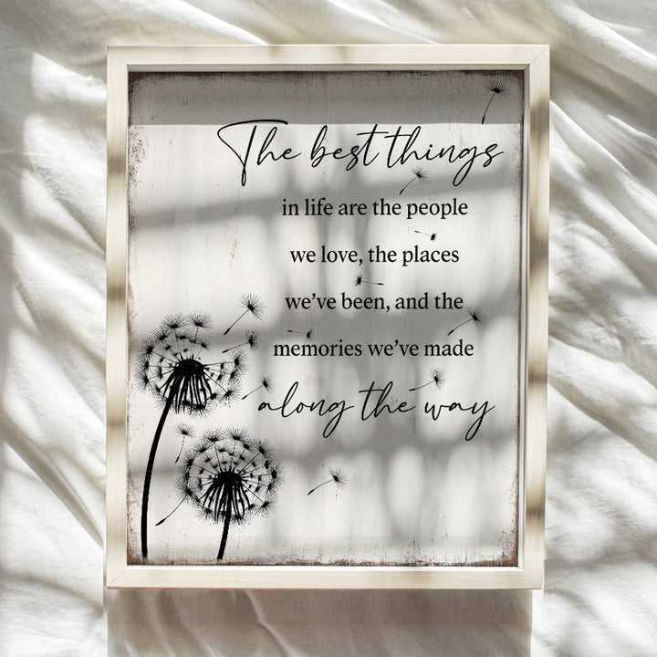 Life Quotes Wall Decor - Inspirational Quote Poster - positive Wall Art - Quotes Wall Art - Family Home Decor - Living room Decor Aesthetic - Rustic Country Farmhouse Shabby chic Uplifting Gifts