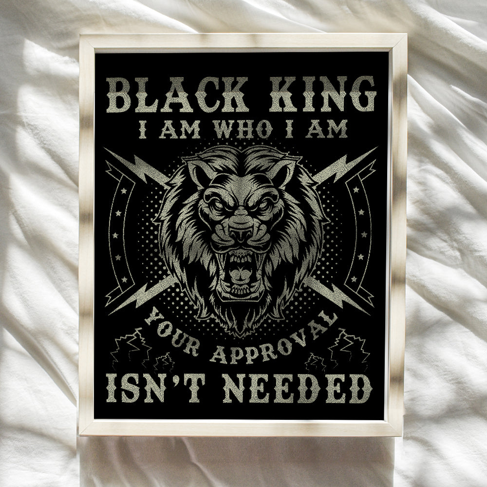 Black African American Wall Art for Men - Afro Home Decor - Black Power - Black Culture - Black Lives Matter - Black History - Black Pride - Gifts for Men, Man Cave, Living Room, Boys Bedroom