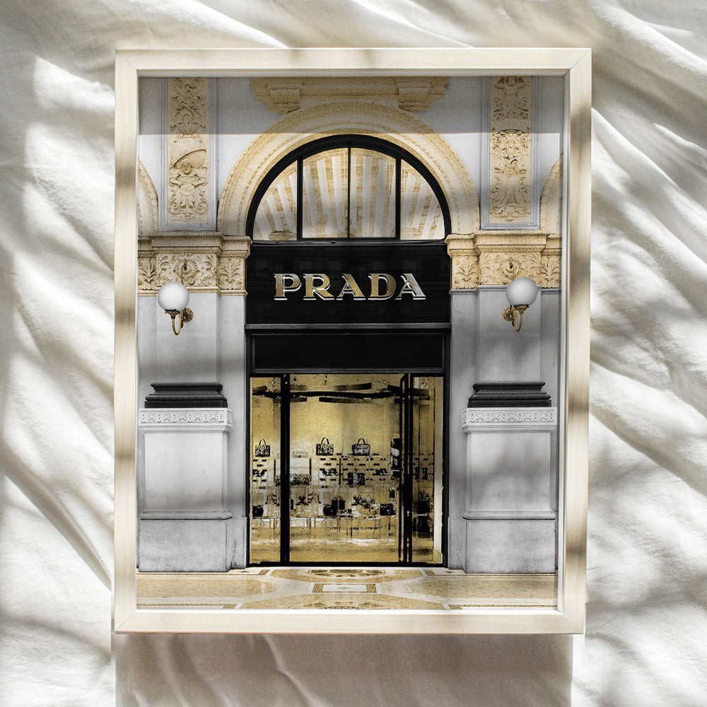 Photo of Prada Store - Glam Living Room Decor - Luxury Wall Decor - Designer Wall Decor - Fashion Wall Art - Glamour Wall Art - High Fashion - Fashion Design - Bling Wall Decor - Luxury Gift