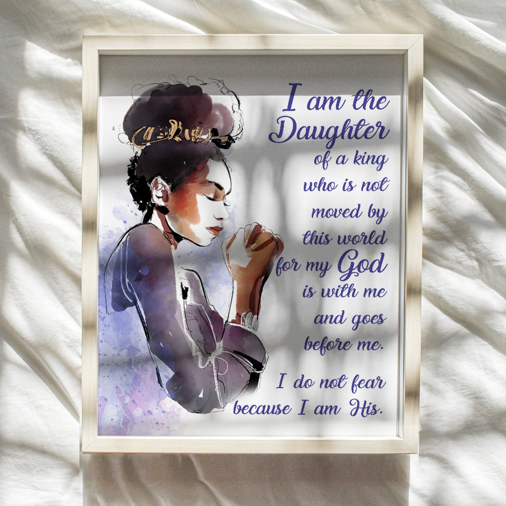 Inspirational Positive Quotes for Black Women, Woman - Inspiring Motivational Quotes Wall Art - African American Wall Decor - Uplifting Christian Religious Gifts for Women - Bible Verse God Posters