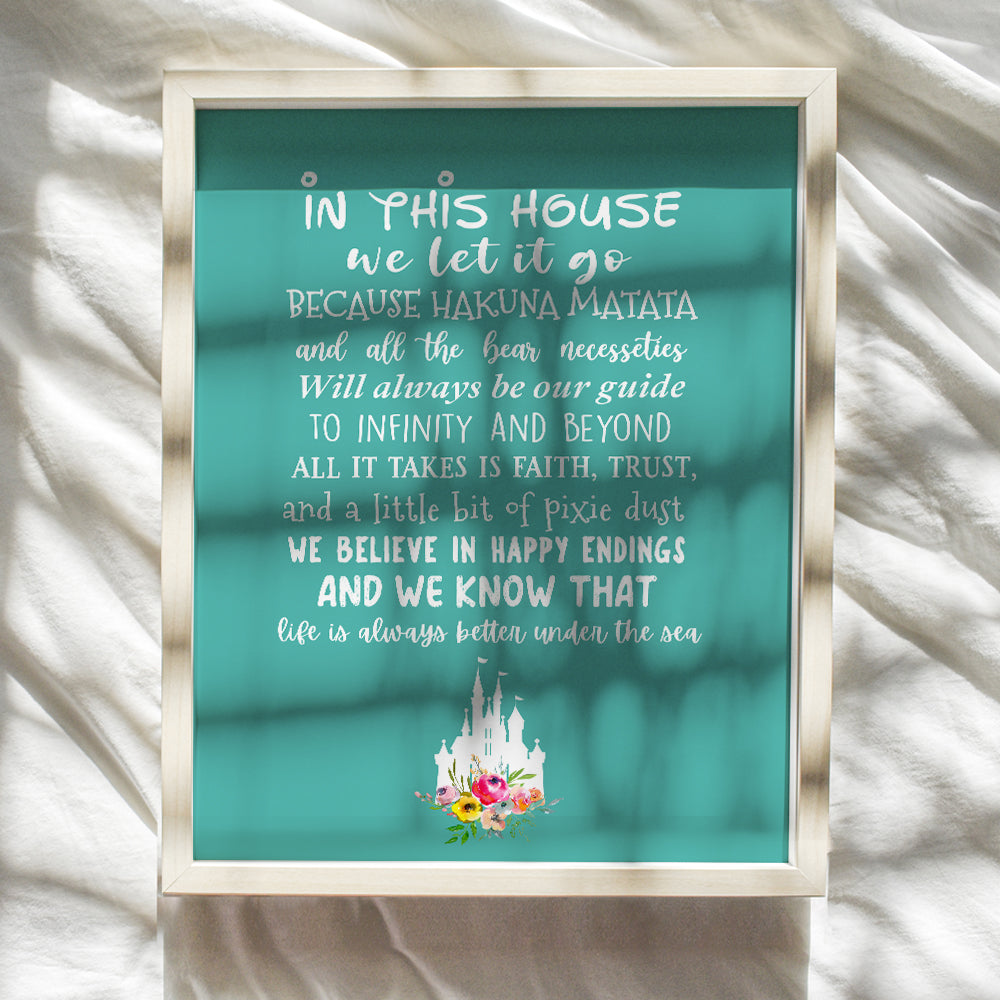 Wall Decor - Quotes - Wall Art - Hakuna Matata - Inspirational Gifts for Women - Walt World- Happy Unframed wall art print