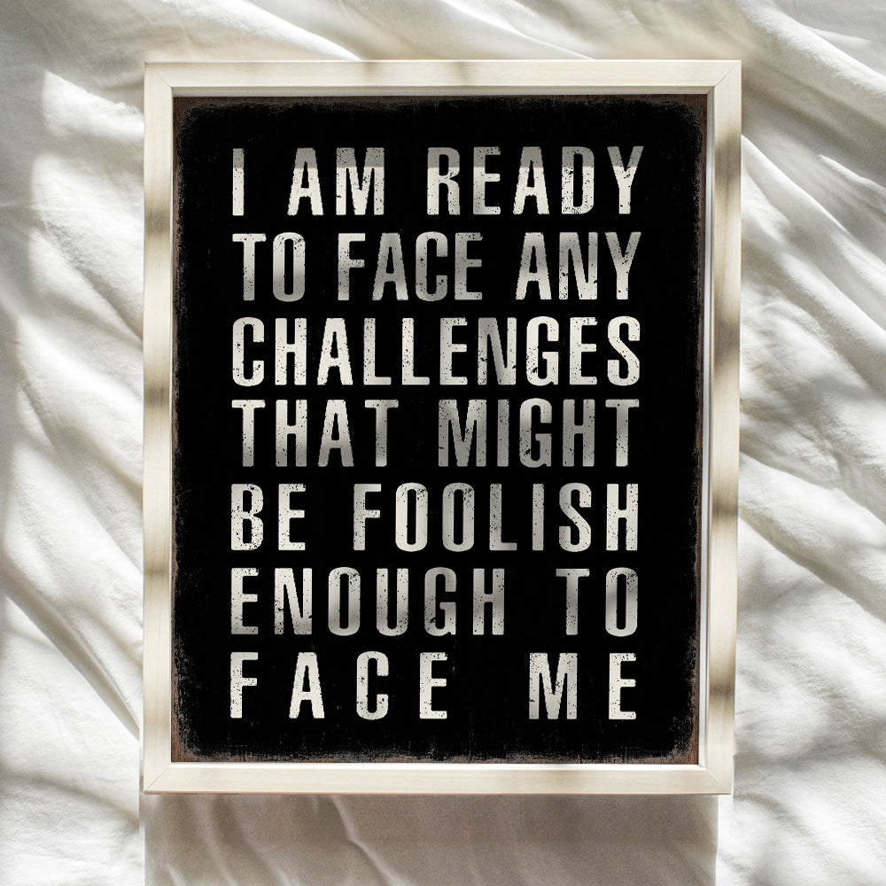 Motivational Quotes Office Wall Decor - Wall Art for Men, Women - Man cave, Dorm Room Decor - positive Quotes - small Office Decor - Black Office Decor - Entrepreneur Home Office Decor - funny Sayings