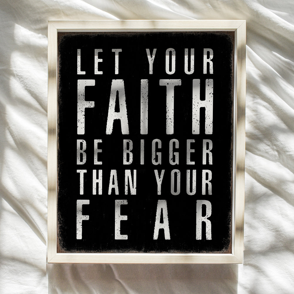 Christian Art Inspirational Wall Decor - Bible Verse Wall Art for Women, Motivational Poster for Men - Jesus, God, Religious Decorations - Encouraging positive Affirmation Christian Gifts - Faith Sign