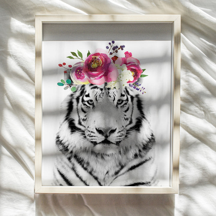 Tiger Wall Art Poster - Tiger Wall Decor Picture Room Decorations - Jungle Animals Home Decor for Women, Girls, Teens or Kids, Living Room, Bedroom, Nursery - Cute Tiger Gifts