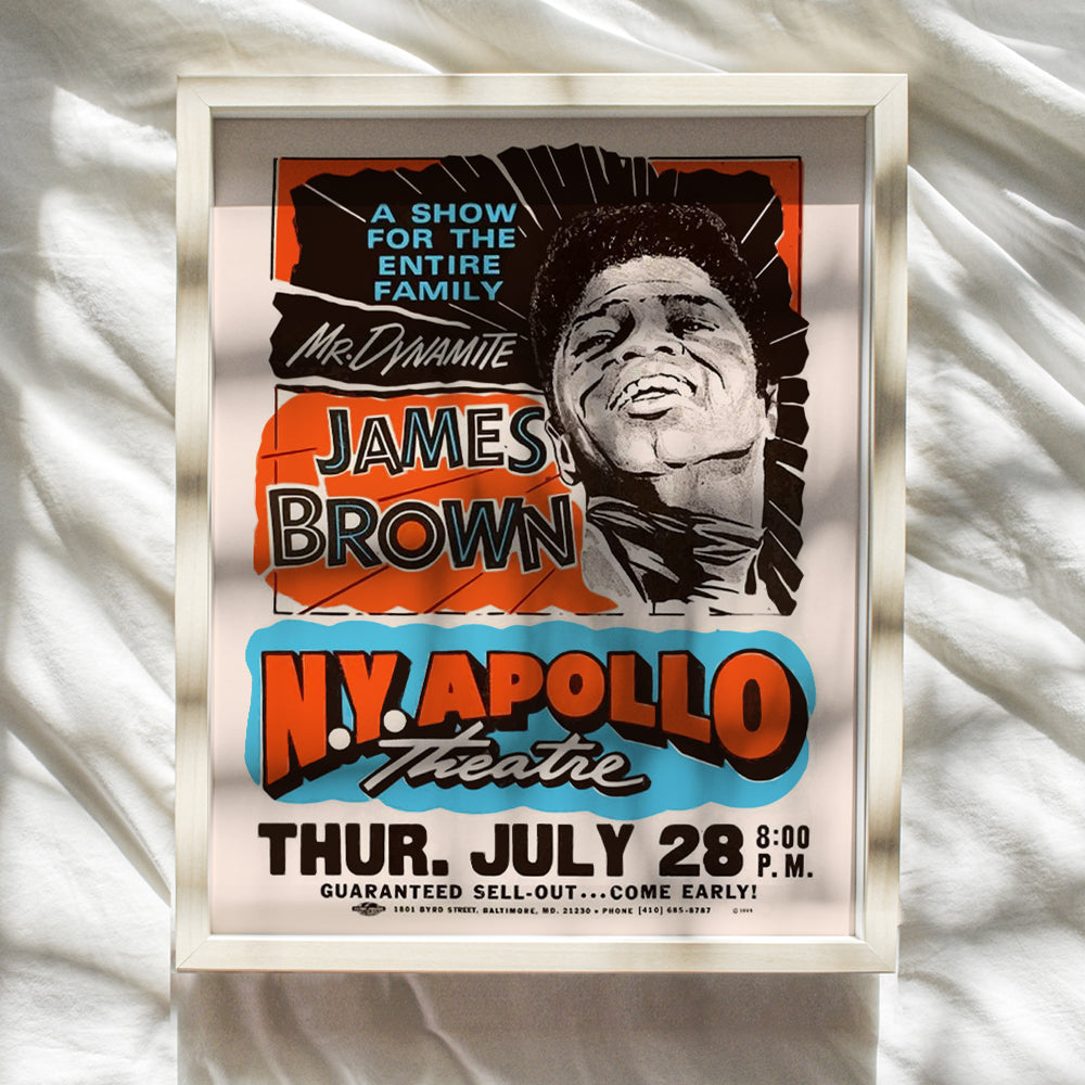 James Brown Poster - Soul Music - African American Wall Art - Black History - Black Culture - Famous African American Women Wall Decor - Black Music - Vintage Concert Posters - Afro Wall Art